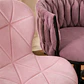 Pack Silla King Escritorio Velvet Rosa Malva Black + Silla Mariposa Velvet acolchada Rosa -Escritorio manicurista recepcion - Miniatura 2
