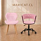 Pack Silla King Escritorio Velvet Rosa Black + Silla Mariposa Velvet Rosa Madera Natural- Escritorio manicurista recepcion - Miniatura 1