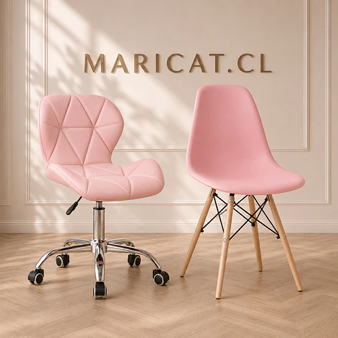 Pack Silla Mariposa escritorio y Eames Clasic- manicurista recepcion