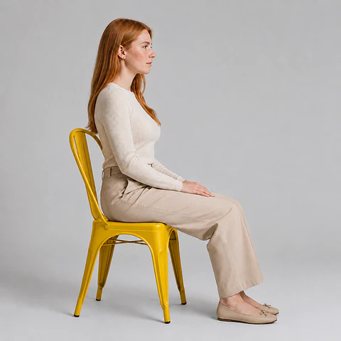 Silla Tolix Metal Amarillo -Comedor Terraza Restaurante 