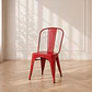 Silla Tolix Metal Rojo Apilable-Comedor Terraza Restaurante  - Miniatura 1