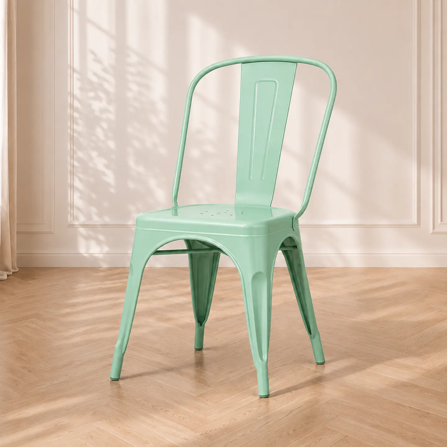 Silla Tolix Metal Menta Apilable-Comedor Terraza Restaurante  1