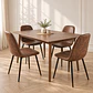 Mesa Rectangular Vema MDF + 4 Sillas Spoon Café Vintage Black - Comedor Cocina Living - Miniatura 1