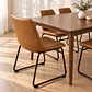 Mesa Rectangular Vema Walnut + 4 Sillas Burgos Café Black - Comedor Restaurante Cocina - Miniatura 2