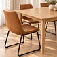 Mesa Rectangular Vema Natural + 4 Sillas Burgos Café Black 160x80- Comedor Restaurante Cocina - Miniatura 3