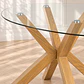 Mesa redonda Vidrio Madrid Warwick 80cm metal wood - Comedor restaurante - Miniatura 3