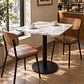 Mesa Verona Cuadrada Mármol Blanco Black - Cafetería Restaurante Cocina - Miniatura 4