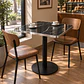 Mesa Verona Cuadrada Mármol Negro Black - Cafetería Restaurante Cocina - Miniatura 4