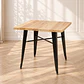 Mesa Cuadrada Tolix Wood Madera Pino Natural Black - Comedor Restaurante Cafetería exterior - Miniatura 1