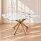 Mesa Rectangular Madrid Calacatta Blanco Wood - Comedor Cocina Sala de Reuniones - Miniatura 1