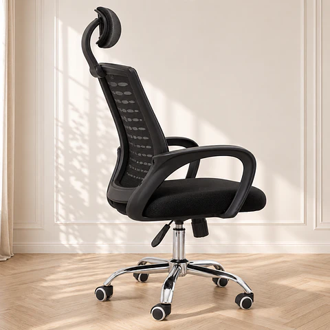 Silla Nylon Escritorio Negro- Oficina Home Office Estudio