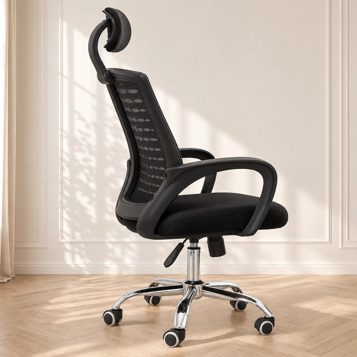 Silla Nylon Escritorio Negro- Oficina Home Office Estudio 2