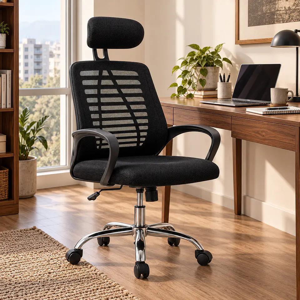 Silla Mik Ergos Escritorio Malla Negro- Oficina Home Office Estudio 3