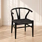 Silla Wishbone Negro Madera y tejido- living comedor restaurant - Miniatura 6