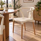Silla Wishbone Polipropileno Beige Vainilla Base Madera Natural - Comedor Cafetería Restaurante - Miniatura 2