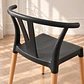 Silla Wishbone Polipropileno Negro Base Madera Natural apilable - Comedor Cafetería Restaurante - Miniatura 2