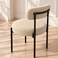 Silla MK Bouclé ovejita Beige Negro - Comedor Living Recepción - Miniatura 2