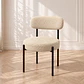 Silla MK Bouclé ovejita Beige Negro - Comedor Living Recepción - Miniatura 1
