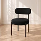 Silla MK Bouclé ovejita Negro y Negro - Comedor Living Recepción - Miniatura 1