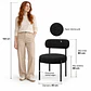 Silla MK Bouclé ovejita Negro y Negro - Comedor Living Recepción - Miniatura 5