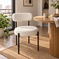 Silla MK Bouclé ovejita Blanco Negro - Comedor Living Recepción - Miniatura 3