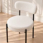 Silla MK Bouclé ovejita Blanco Negro - Comedor Living Recepción - Miniatura 4