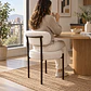 Silla MK Bouclé ovejita Blanco Negro - Comedor Living Recepción - Miniatura 5