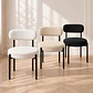Silla MK Bouclé ovejita Blanco Negro - Comedor Living Recepción - Miniatura 1