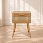 Velador Siena MDF Ratán Madera - Dormitorio Living Departamento - Miniatura 1