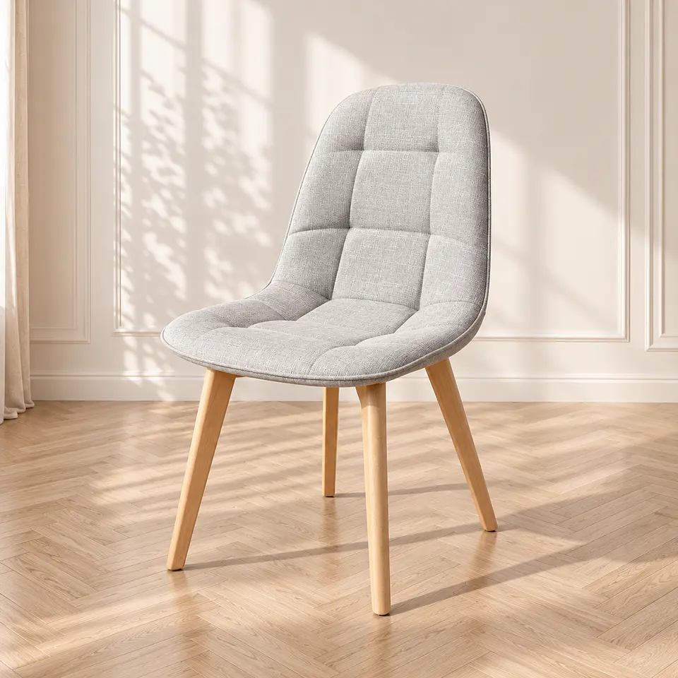 Silla Capitoné Lino acolchado - Comedor Living Restaurante 2