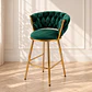 Taburete Bar Alto Queen Terciopelo Dorado 66cm - Miniatura 1