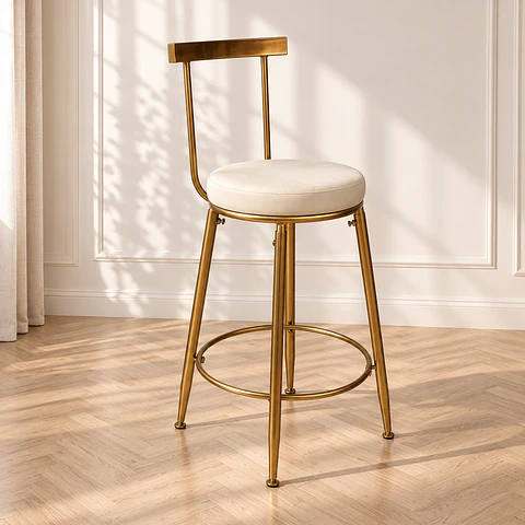 Taburete Bar Chic Velvet Gold- Cocina isla