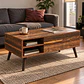 Mesa de Centro Elevable Living Terraza de MDF en Madera Oscura / recepcion oficina living - Miniatura 5
