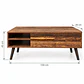 Mesa de Centro Elevable Living Terraza de MDF en Madera Oscura / recepcion oficina living - Miniatura 7