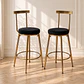 Set 2 Taburete Bar Chic Velvet Gold Negro- Cocina isla - Miniatura 1