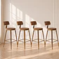 Set 4 Taburete Bar Chic Velvet Gold Marron- cocina - Miniatura 1