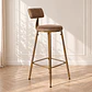 Set 4 Taburete Bar Chic Velvet Gold Marron- cocina - Miniatura 2