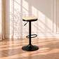 Taburete Aron Regulable Negro - Madera Y Metal - Miniatura 1