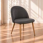 Silla Gabrielle Lino GRIS - Pata De Madera  - Miniatura 1