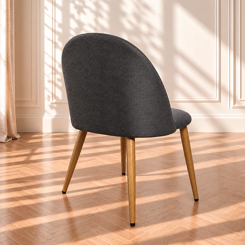 Silla Gabrielle Lino GRIS - Pata De Madera 