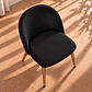 Silla Gabrielle Lino NEGRO - Pata De Madera  - Miniatura 3
