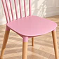 Silla Windsor Polipropileno Rosa Madera Natural - Comedor Cocina Cafetería - Miniatura 3