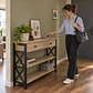 Arrimo MDF Melamina Metal con 2 Cajones - Living Recibidor Pasillo - Miniatura 3