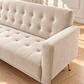 Sofá Cama Treno Cami Velvet Beige Patas Gold - Living Departamento Sala de Estar - Miniatura 5