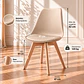 Sillas Tulip con Cojin BEIGE y Patas de Madera - Miniatura 3
