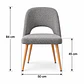 Silla Viena Arpi Gris Oscuro- Comedor Living Recepción - Miniatura 3