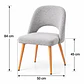 Silla Viena Arpi Gris Claro- Comedor Living Recepción - Miniatura 3