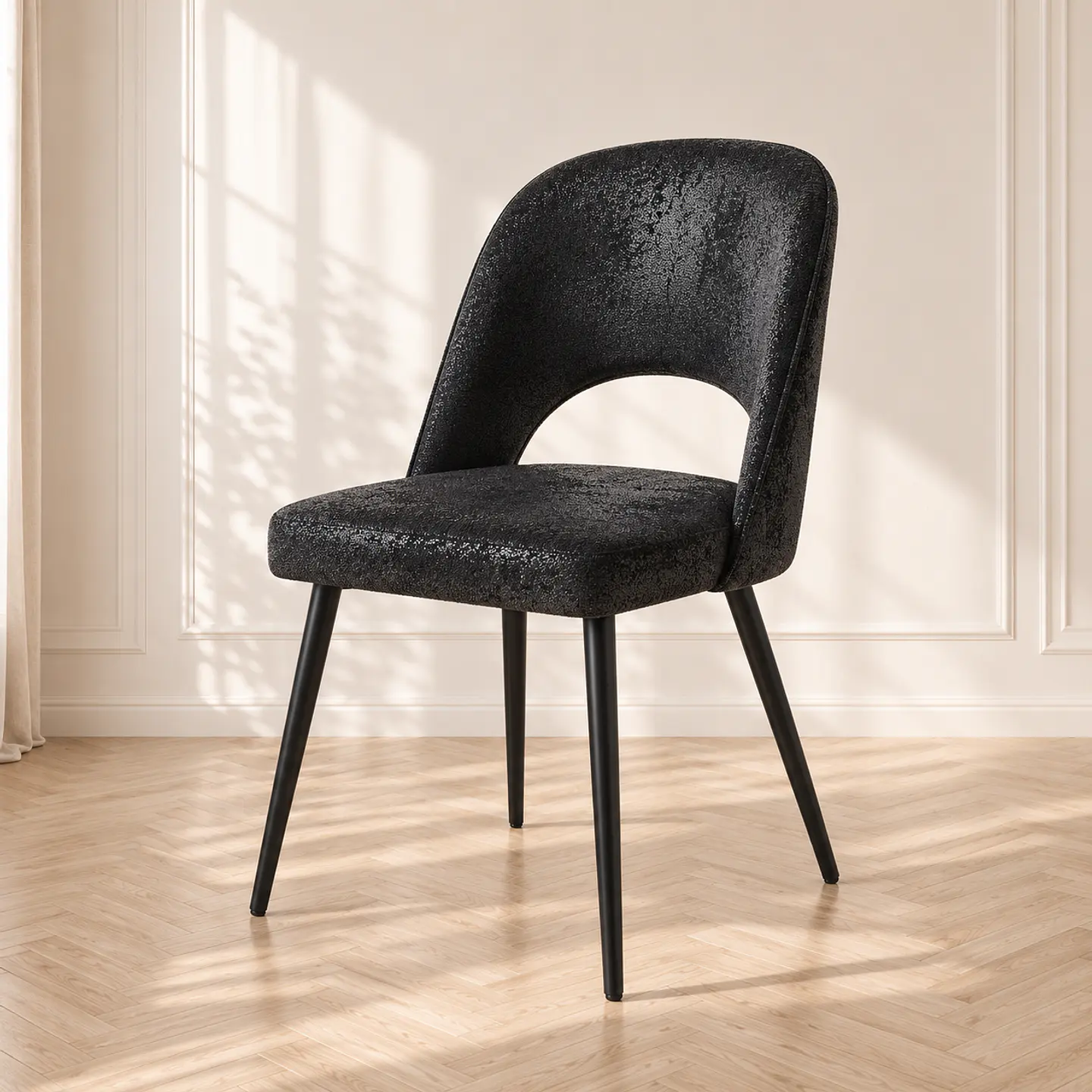 Silla Viena Ecocuero Vintage Metal Madera Natural - Comedor Living Recepción 1