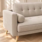 Sofá Cama Milán Capitoné Lino Beige Arena 183cm- Living Departamento Sala de Estar - Miniatura 3