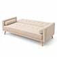 Sofá Cama Milán Capitoné Lino Beige- Living Departamento Sala de Estar - Miniatura 4